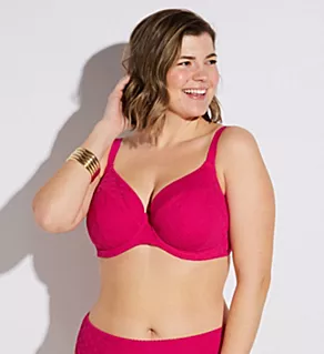 Bazaruto Underwire Plunge Bikini Swim Top Clematis 42E