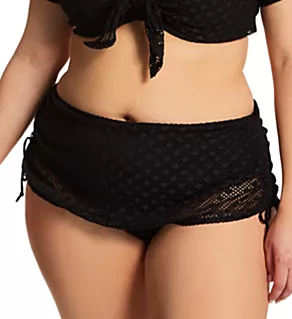Bazaruto Adjustable Skirted Swim Bottom Black 2X