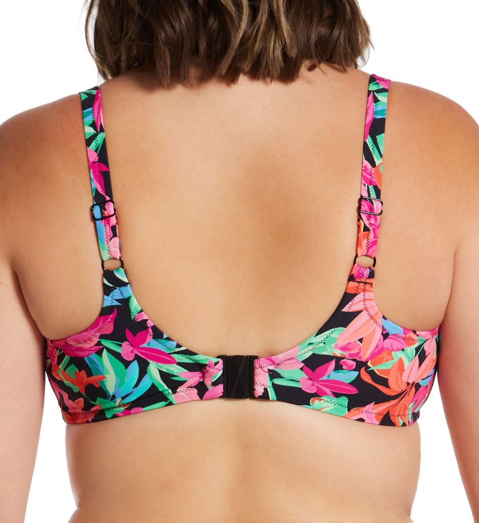 Elomi Savaneta Underwire Plunge Bikini Swim Top Black 38F  - Image 2