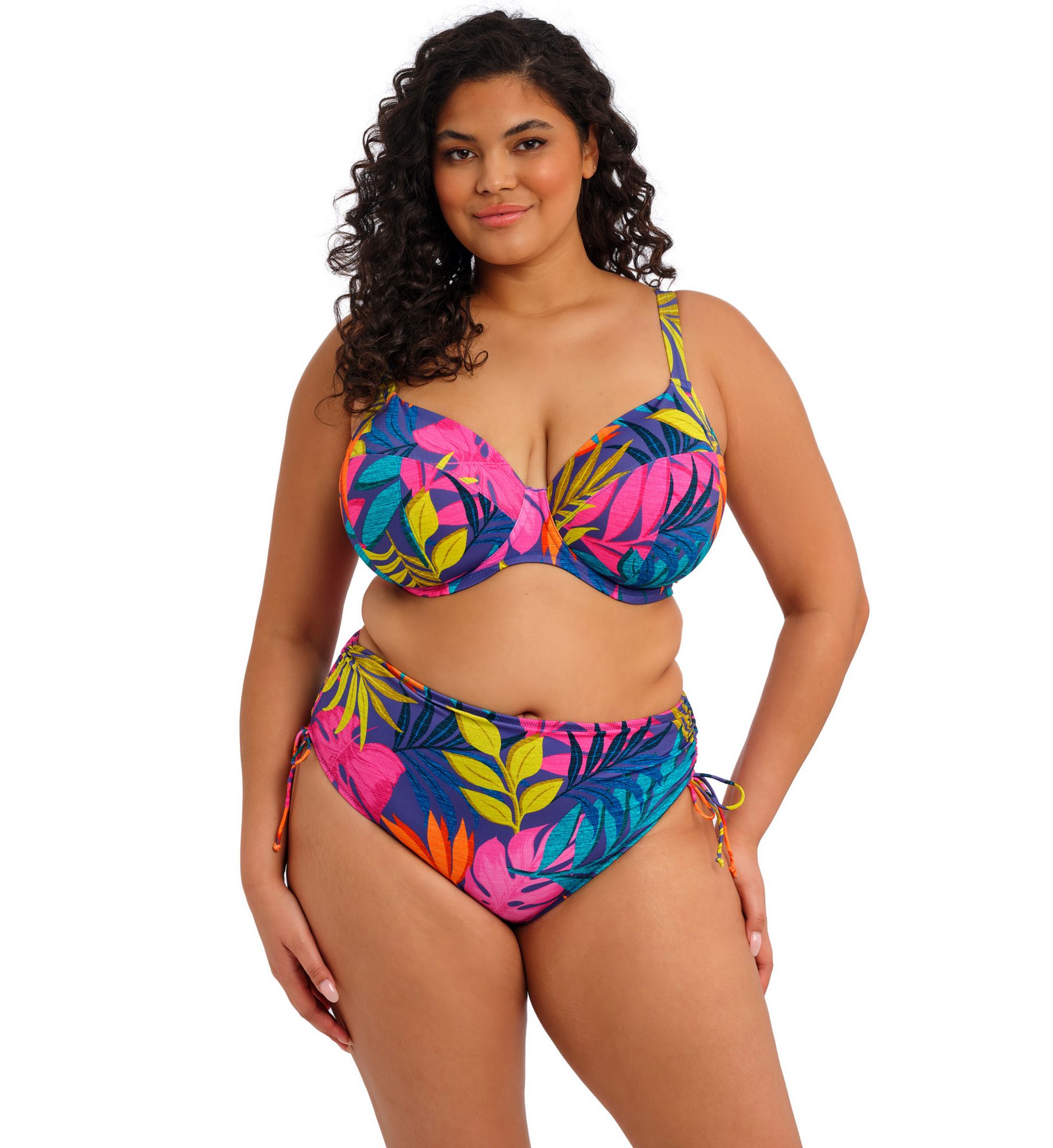 Elomi Porto Rafti Plunge Bikini Swim Top Indigo 34H  - Image 4