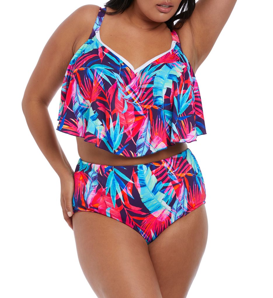 plus size flounce bikini top