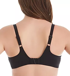 Magnetic Underwire Wrap Plunge Bikini Swim Top Black 36FF