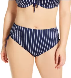 Plain Sailing Adjustable Brief Swim Bottom Midnight Stripe 2X