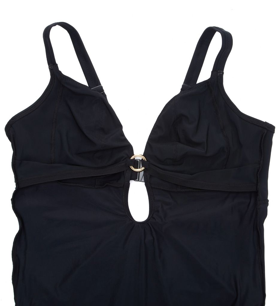 Elomi Plain Sailing Solid Non Wired Plunge Swimsuit Black 42H  - Image 3
