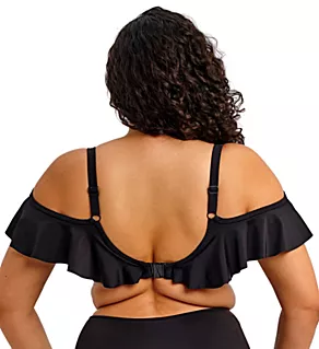 Plain Sailing Plunge Bikini Swim Top Black 34G