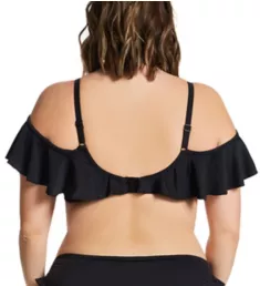 Plain Sailing Solid Underwire Bikini Swim Top Black 36E