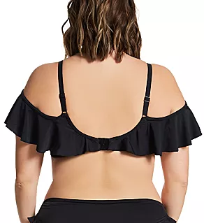 Plain Sailing Solid Underwire Bikini Swim Top Black 34H