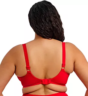 Plain Sailing Plunge Bikini Swim Top Lava 34J