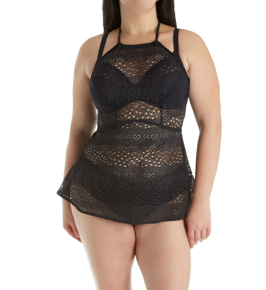 Indie Crochet High Neck Swim Cover Up-cs1