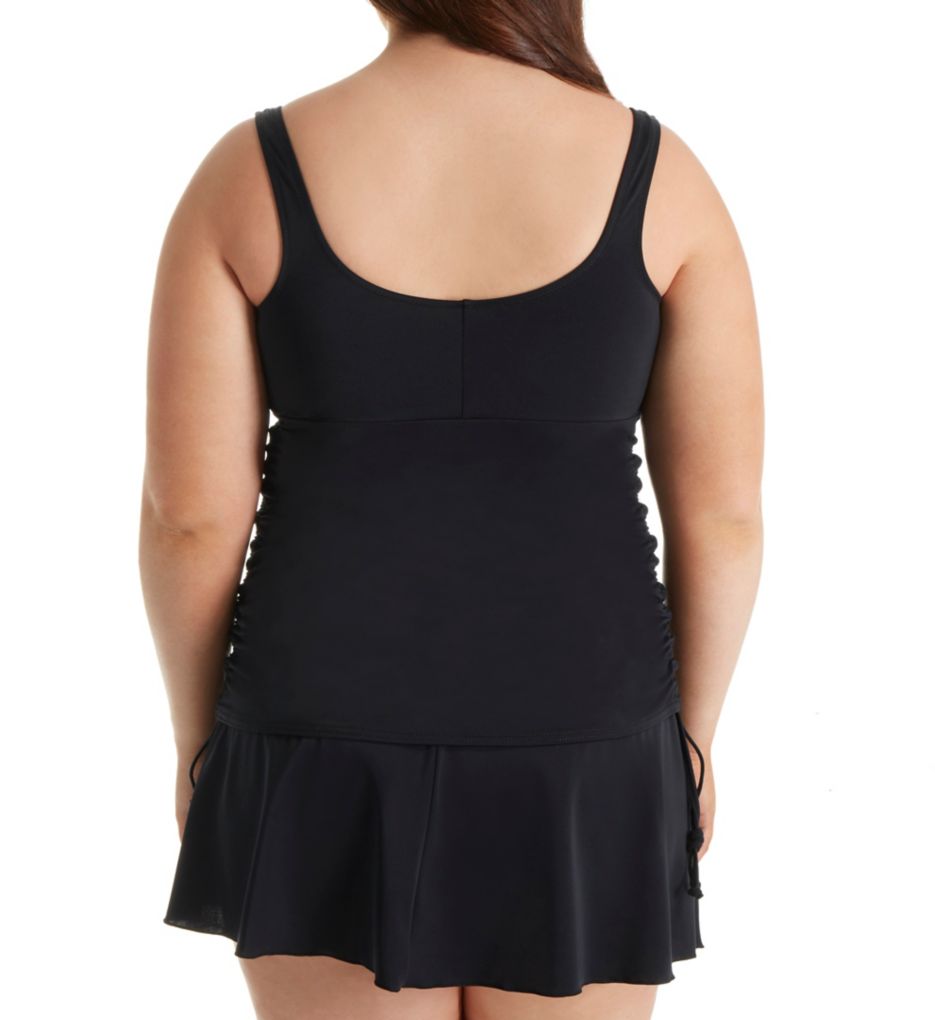 Essentials Ruched Wire Free Tankini Swim Top