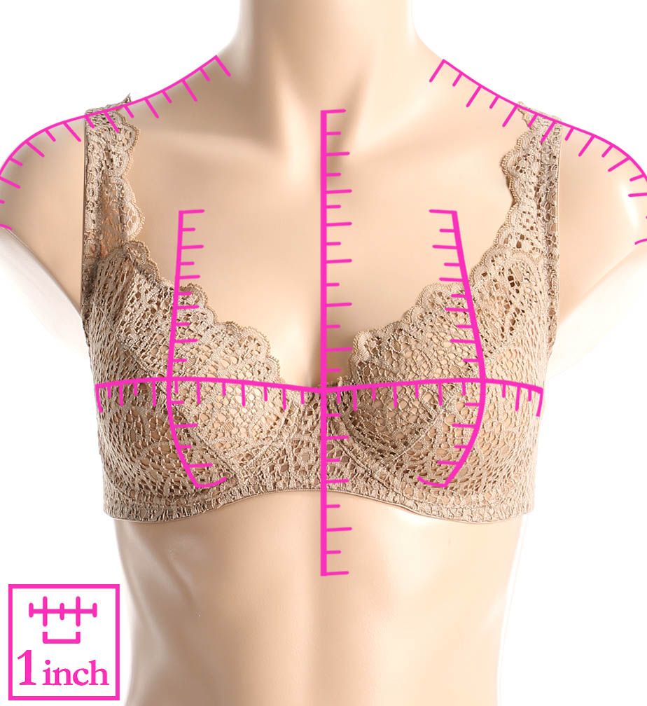 Crochet Lace Underwire Plunge Full Cup Bra-ns7