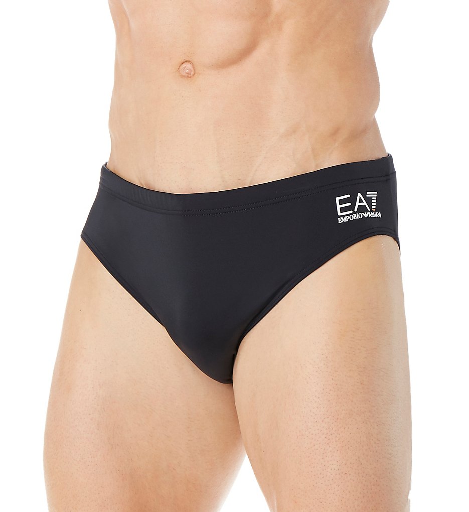 Emporio Armani 1007P705 Essential Beachwear Performance Swim Brief (Black)