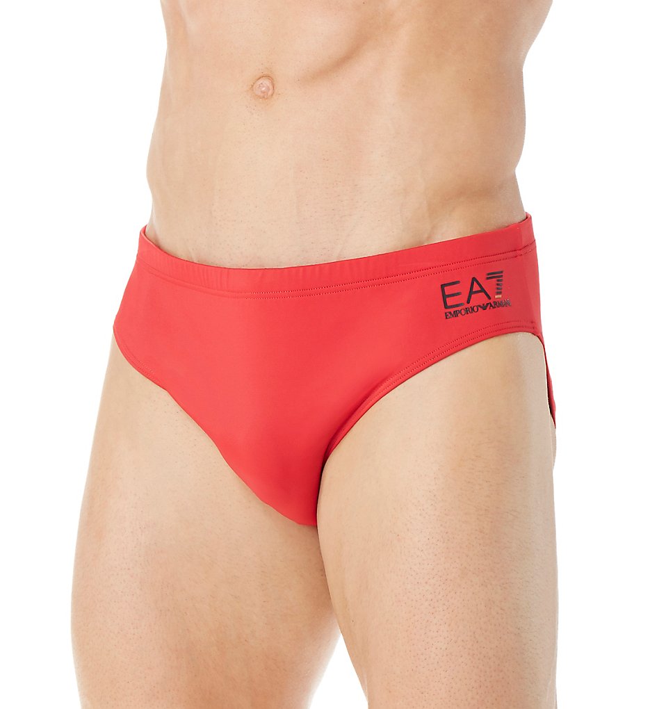 Emporio Armani 1007P705 Essential Beachwear Performance Swim Brief (Red)