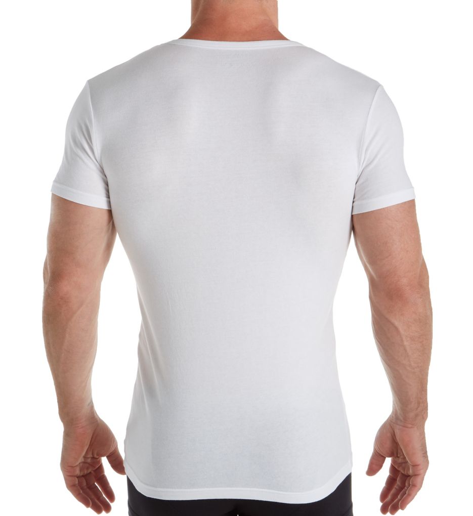 Essentials Stretch Cotton V-Neck-bs