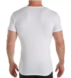 Essentials Stretch Cotton V-Neck White L