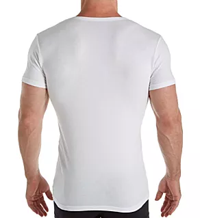 Essentials Stretch Cotton V-Neck White L