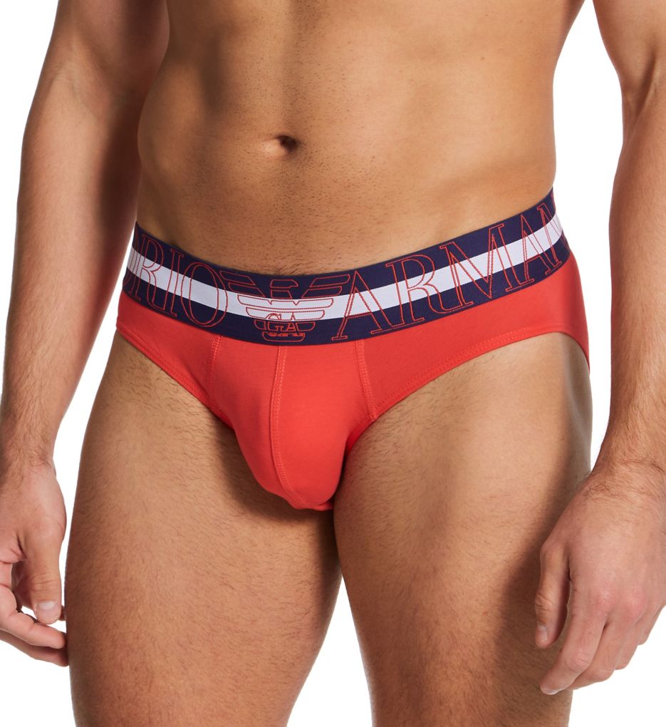 Megalogo Cotton Stretch Brief BITTR M by Emporio Armani