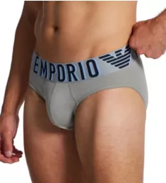 Megalogo Cotton Stretch Brief Pebble M