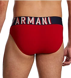 Megalogo Cotton Stretch Brief Red M