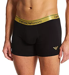 Shiny Logoband Cotton Stretch Boxer Brief Black XL