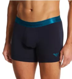 Shiny Logoband Cotton Stretch Boxer Brief Marine S