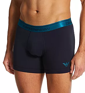 Shiny Logoband Cotton Stretch Boxer Brief Marine S