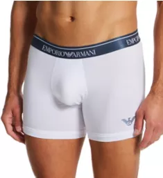 Shiny Logoband Cotton Stretch Boxer Brief White M