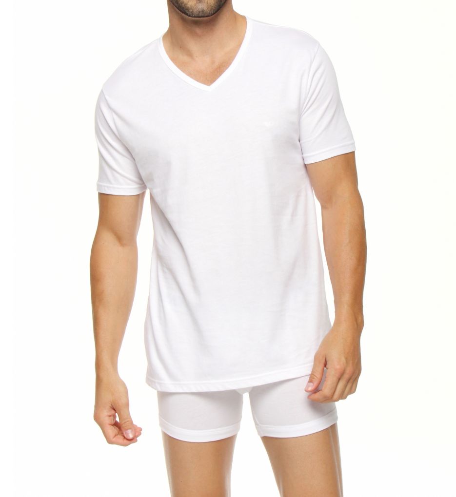 Essentials Genuine 100% Cotton V-Neck - 3 Pack-cs1