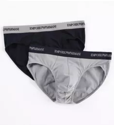 Essentials Stretch Cotton Brief - 2 Pack GryMar S