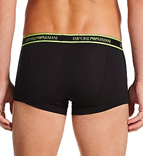 Core Logoband Stretch Cotton Trunk - 3 Pack Black/Printed Lime S