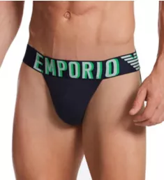 Megalogo Cotton Stretch Jockstrap Marine L