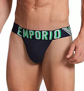 Megalogo Cotton Stretch Jockstrap Marine XL
