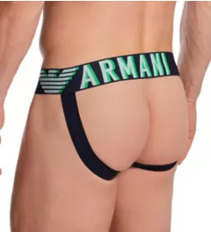 Megalogo Cotton Stretch Jockstrap Marine L