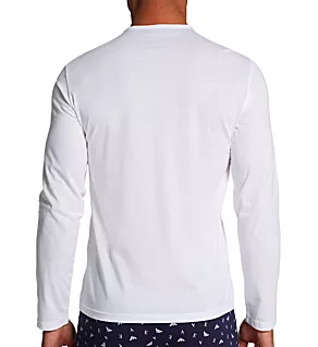 100% Pure Cotton Long Sleeve T-Shirt WHT L