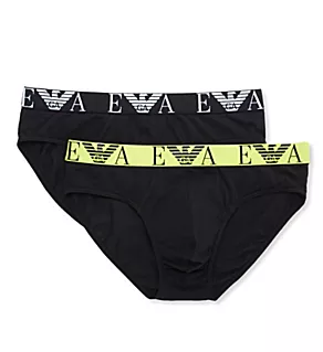 Bold Monogram Brief - 2 Pack BLK S