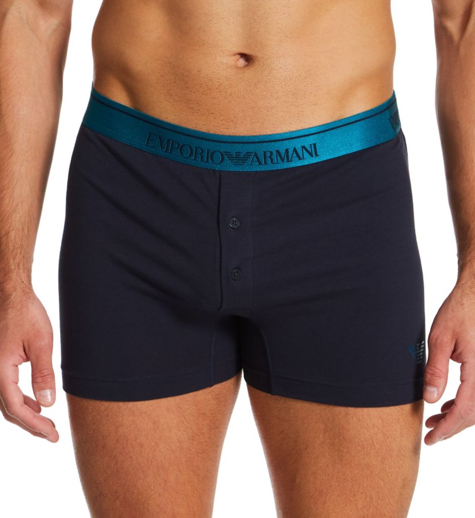 Shiny Logoband Button Fly Boxer-fs