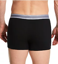 Ribbed Cotton Button Fly Boxer BLK M