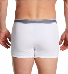 Ribbed Cotton Button Fly Boxer WHT XL