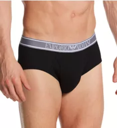 Ribbed Stretch Cotton Brief BLK M