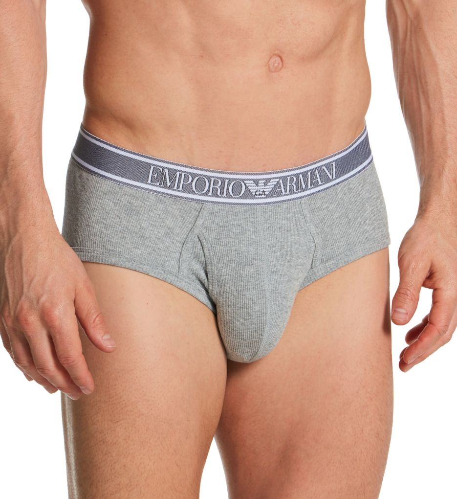 Emporio Armani Men's Ribbed Stretch Cotton Brief