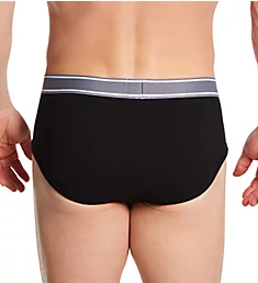 Ribbed Stretch Cotton Brief BLK S