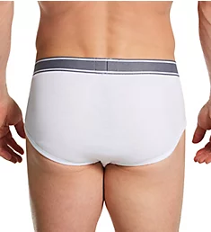 Ribbed Stretch Cotton Brief WHT S