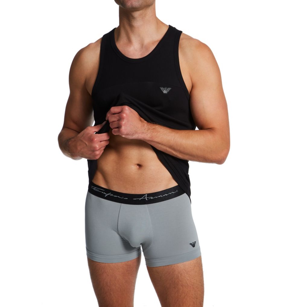 Emporio Armani Ribbed Stretch Cotton Tank 112100 - Image 3