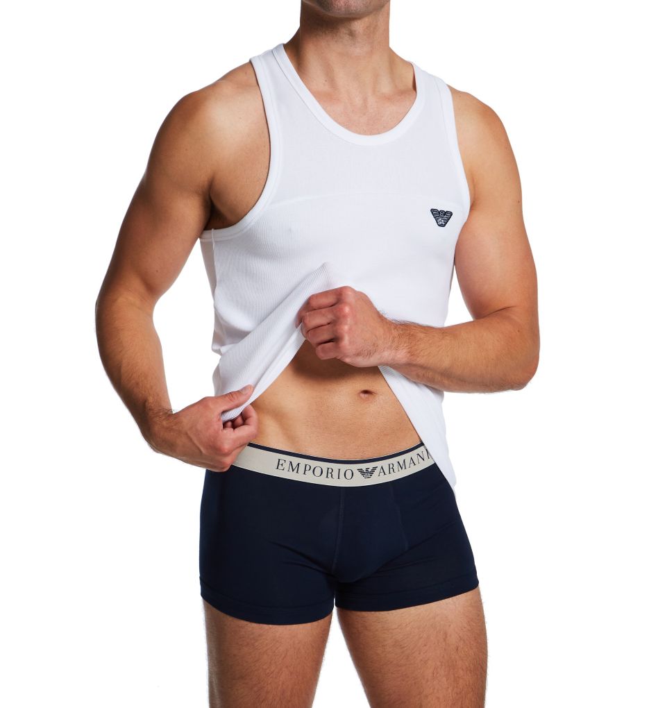 Emporio Armani Ribbed Stretch Cotton Tank 112100 - Image 4
