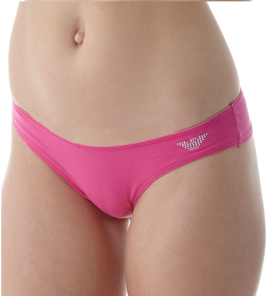 Visibility Cotton Crystal Logo Brasilian Brief-acs