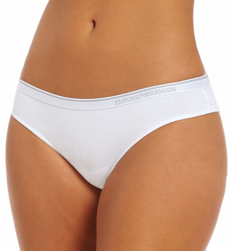 Emporio Armani >> Emporio Armani 163316EC Essential Cotton Brief Panty (White L)