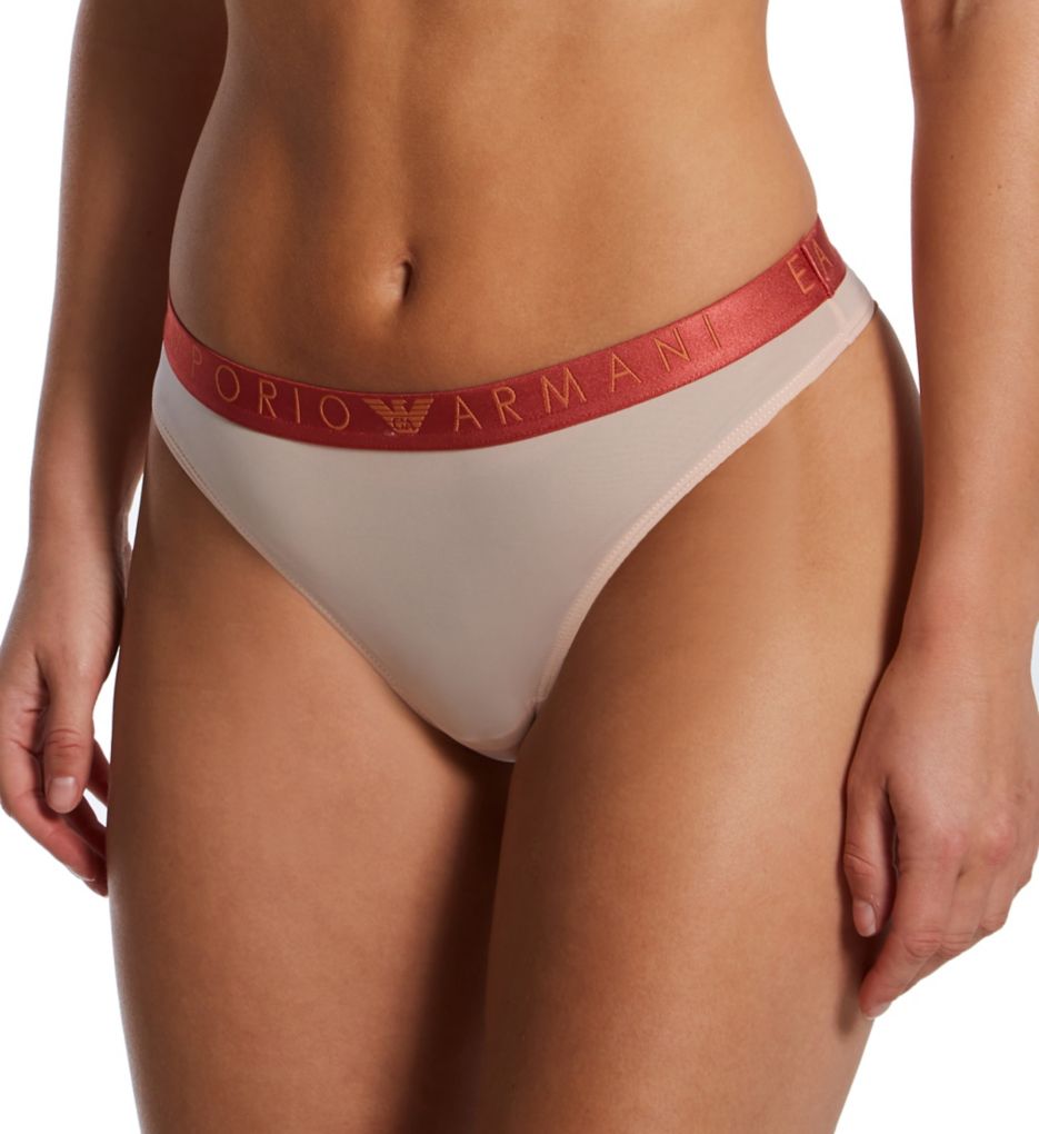 Emporio Armani Iconic Microfiber Thong - 2 Pack Nude XL  - Image 1