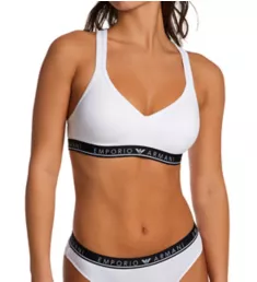 Iconic Logoband Padded Bralette Bra White L