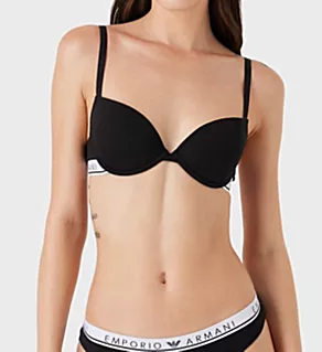 Iconic Logoband Push Up Bra Black 34B