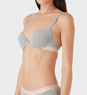 Iconic Logoband Push Up Bra Light Grey Melange 34B